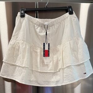Tommy Hilfiger Eyelet Tiered Skirt
